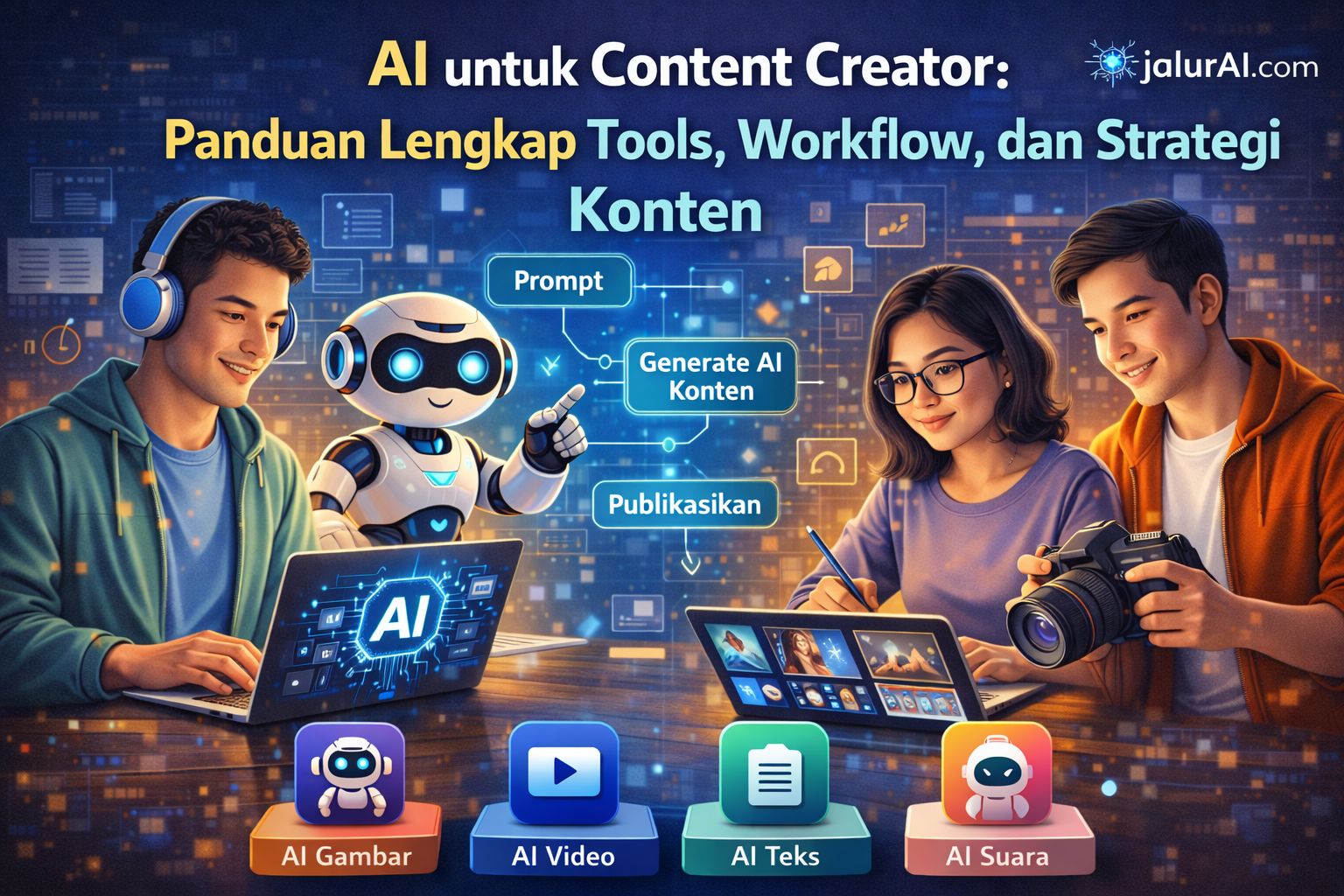 AI untuk Content Creator: Panduan Lengkap Tools, Workflow, dan Strategi Konten