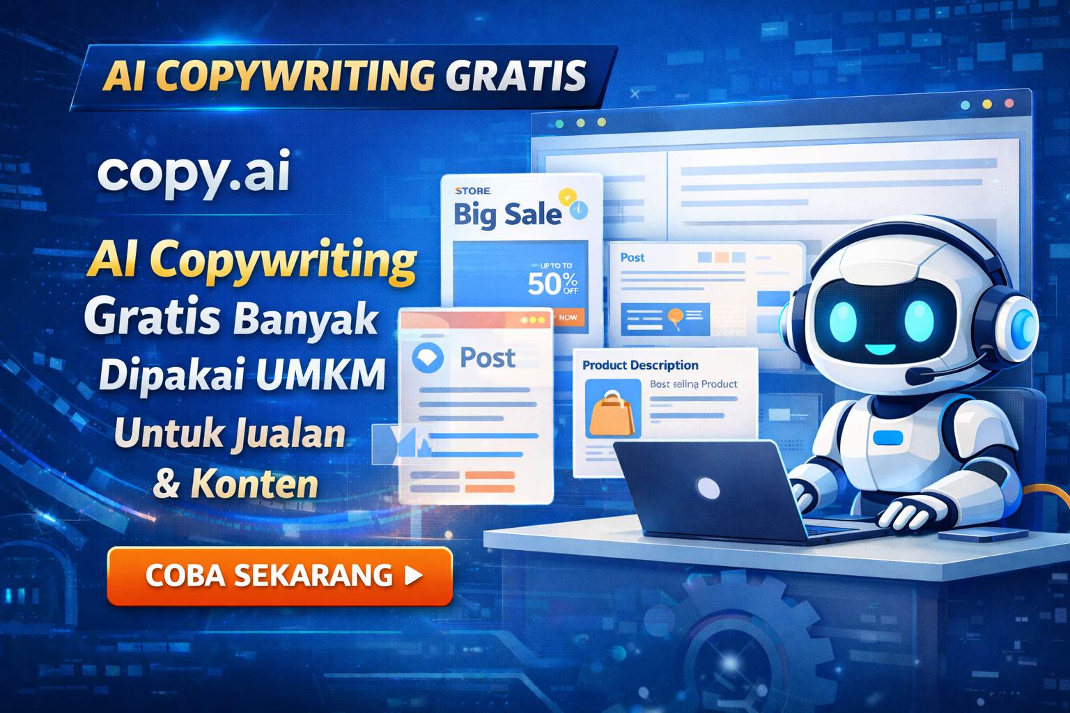 Copy.ai: AI Copywriting Gratis yang Banyak Dipakai UMKM untuk Jualan & Konten